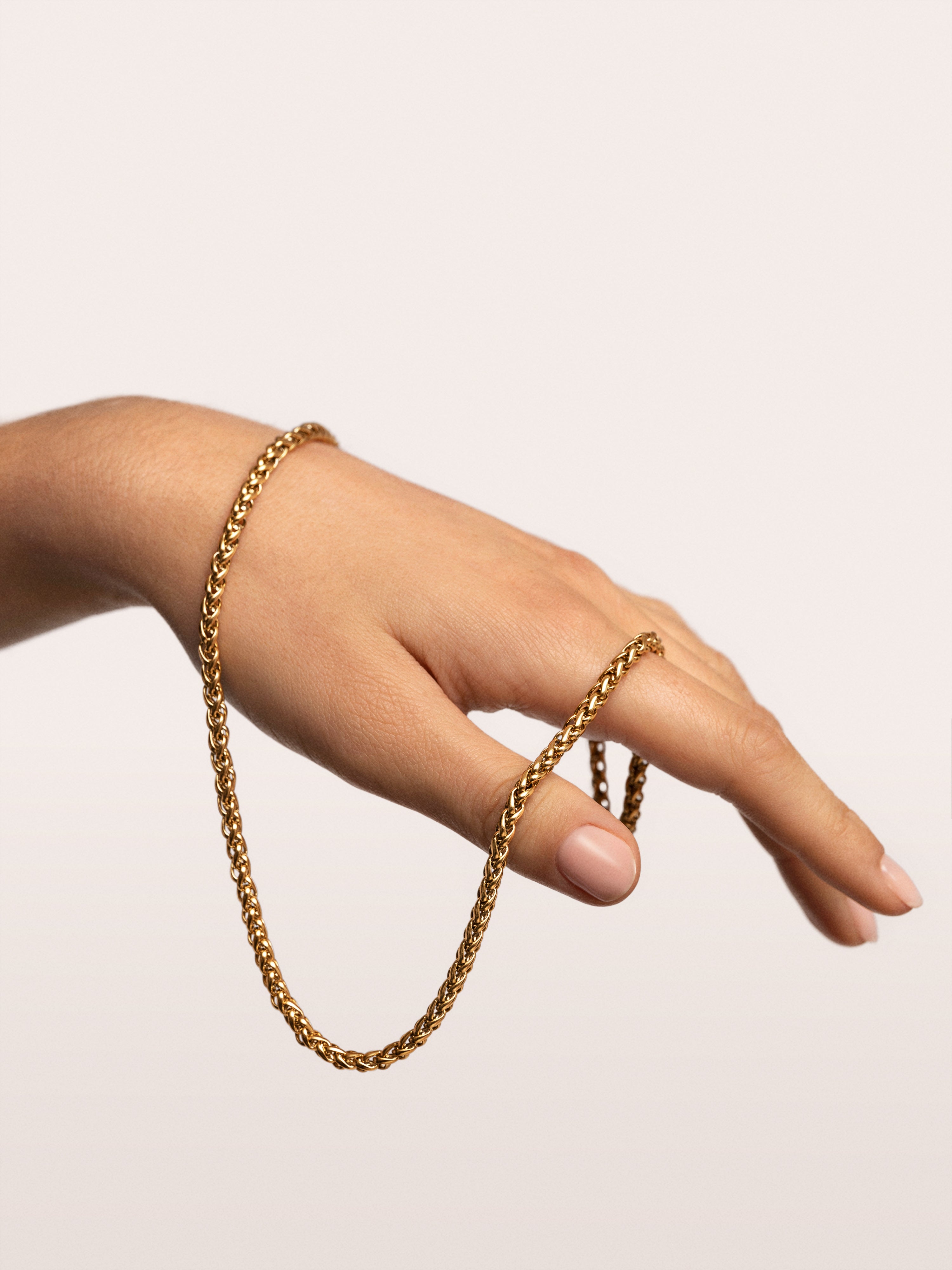 Fine Disco Stainless Steel Gold Necklace