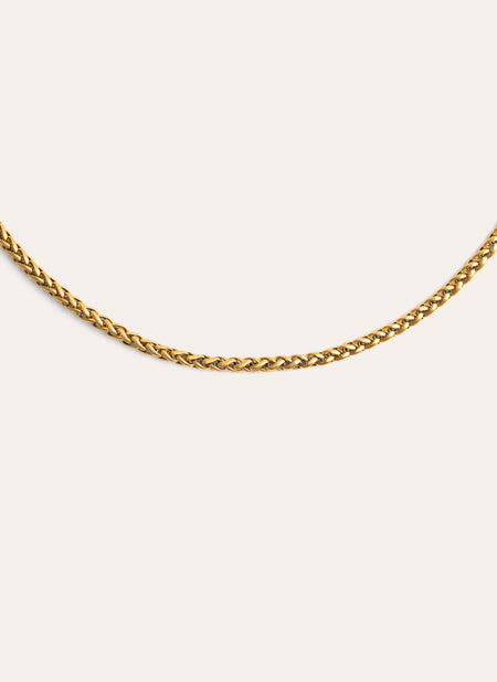 Fine Disco Stainless Steel Gold Necklace