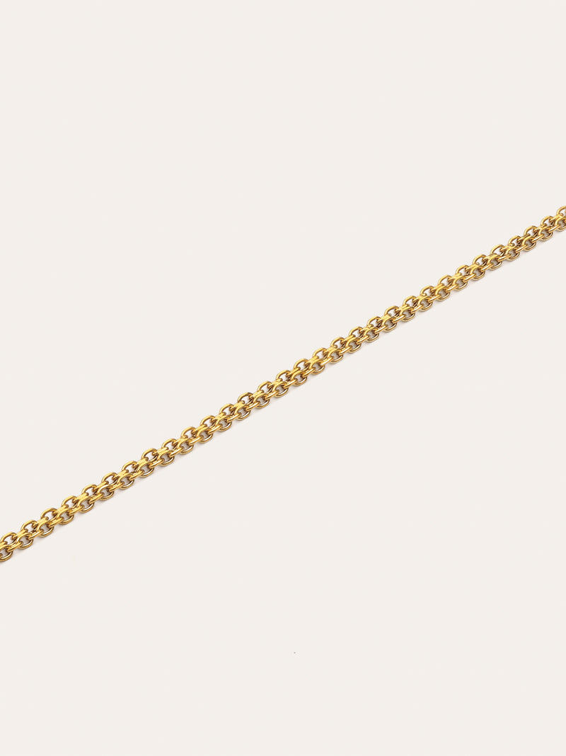 Collar Fine Tape Acero Baño Oro