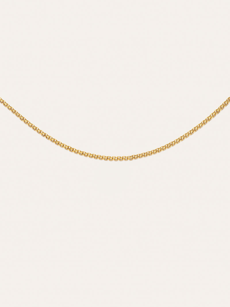 Collar Fine Tape Acero Baño Oro