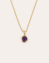 Collar Galaxy Amethyst Baño Oro