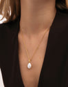 Collar Gala Perla Acero Baño Oro