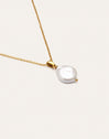 Collar Gala Perla Acero Baño Oro