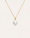 Collar Gala Perla Acero Baño Oro