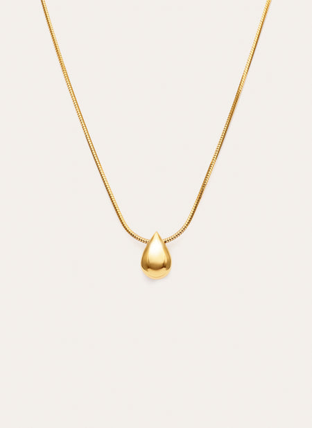 Drop Drop Steel Gold-Plated Necklace