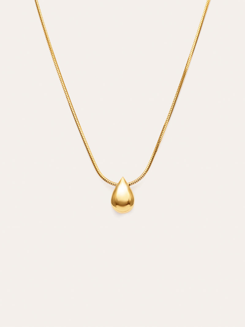 Drop Drop Steel Gold-Plated Necklace