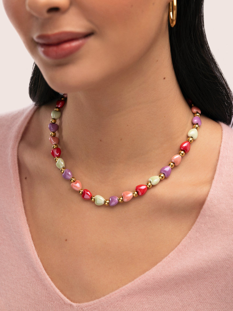 Collar l'Amour à Paris Color Acero Baño Oro
