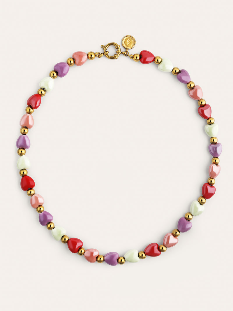 Collar l'Amour à Paris Color Acero Baño Oro