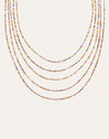 Collar Long Crystals Cleopatra Acero Baño Oro