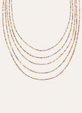 Collar Long Crystals Cleopatra Acero Baño Oro