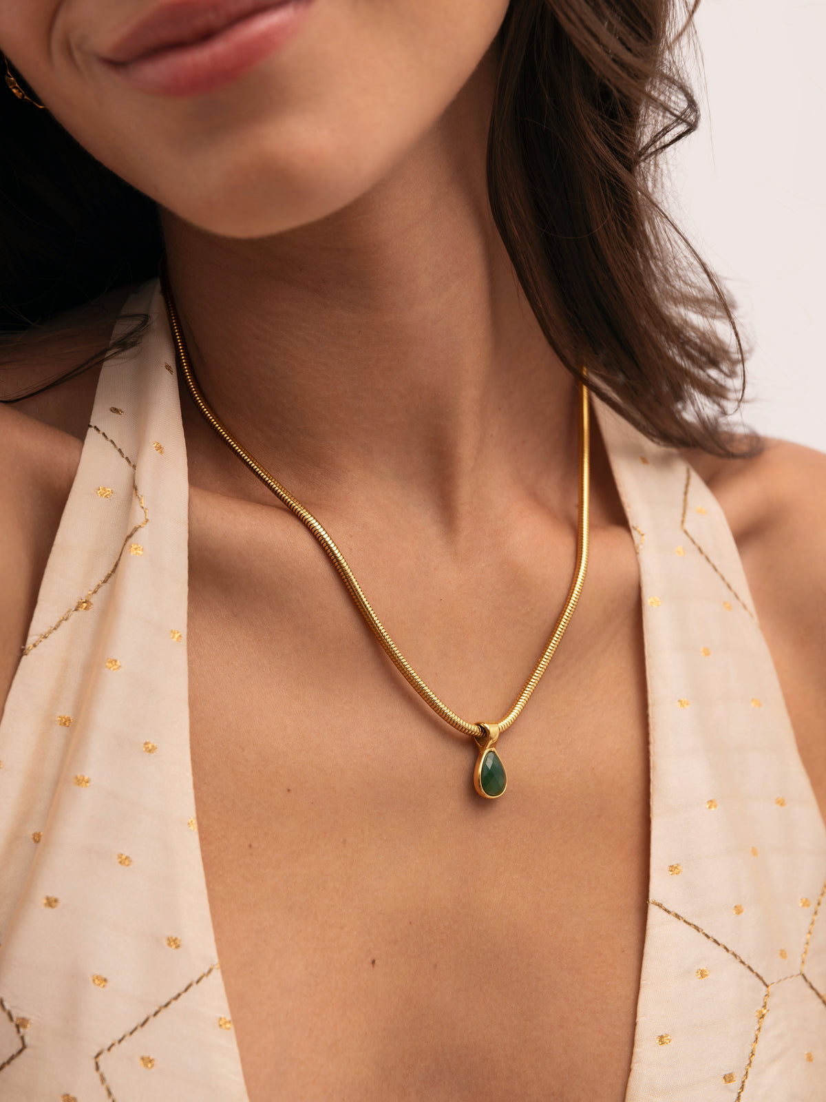 Ketting Leti Staal met vergulding in goud