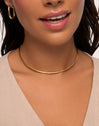 Choker Line Chain Acero Baño Oro