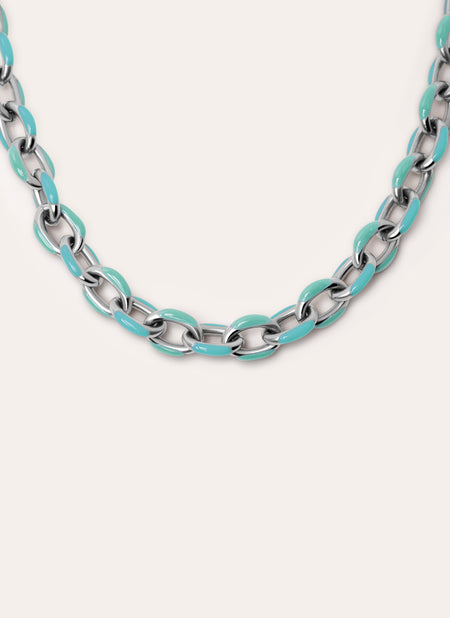 Collar Link Sky Acero