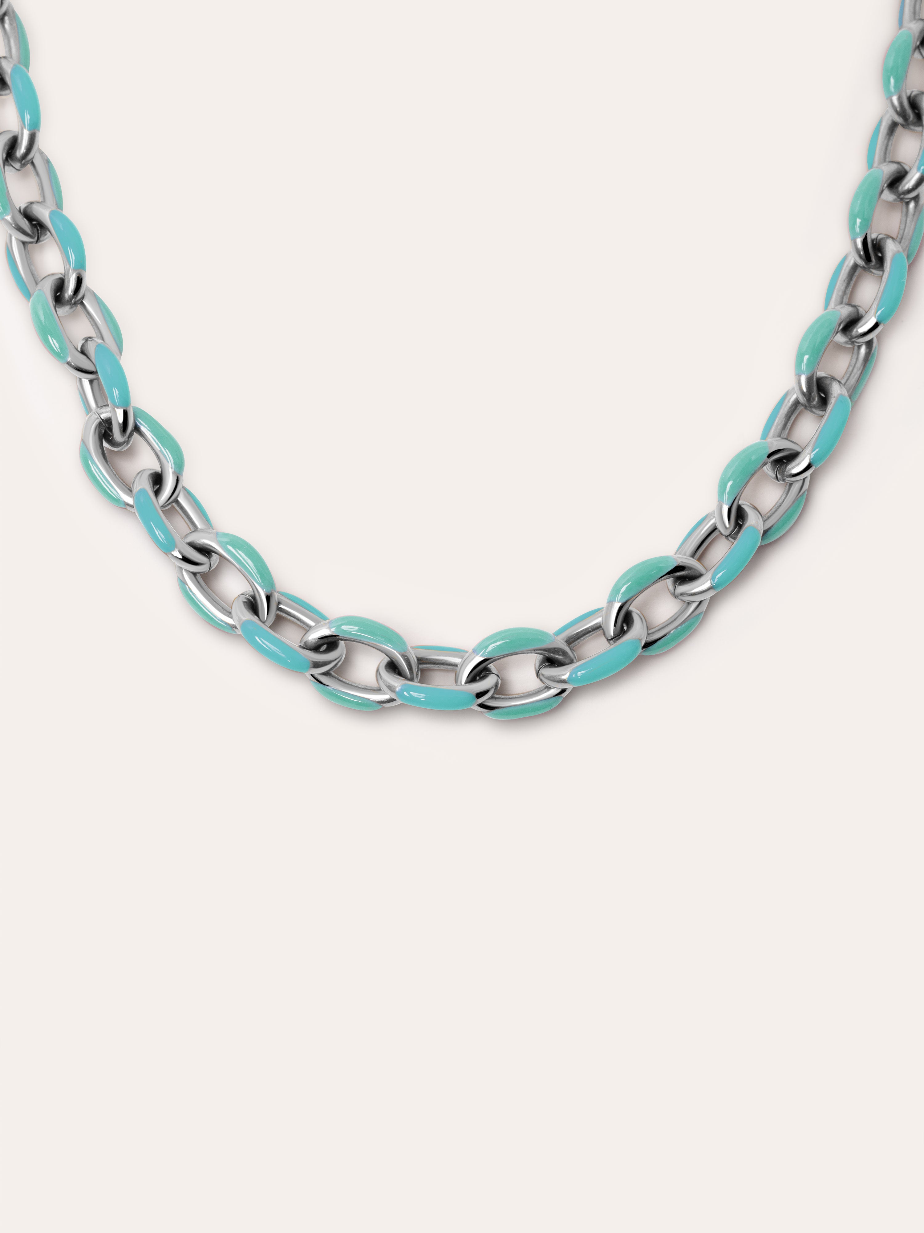 Collar Link Sky Acero