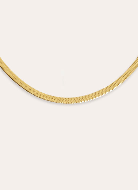 Lisse Stainless Steel Gold Necklace