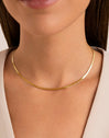 Collar Lisse S Acero Baño Oro