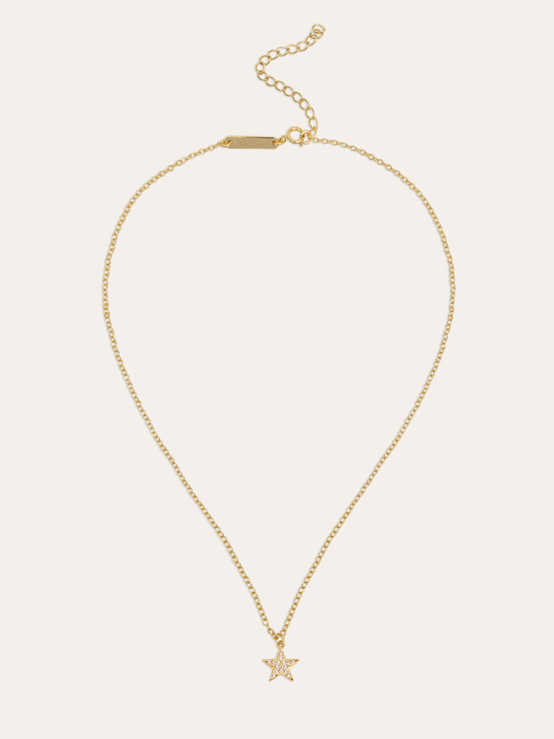Ketting Lyra Star Zilver Verguld met Goud