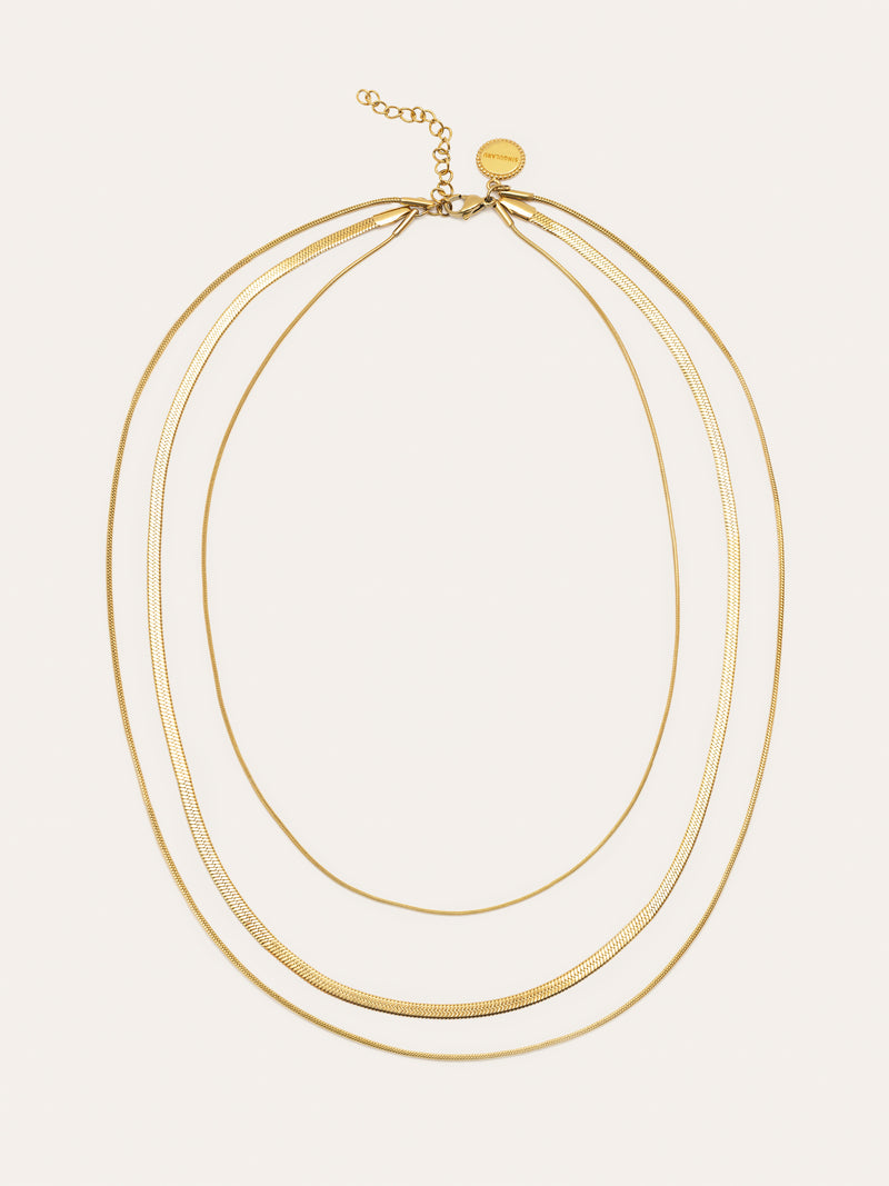 Collar Maat Acero Baño Oro
