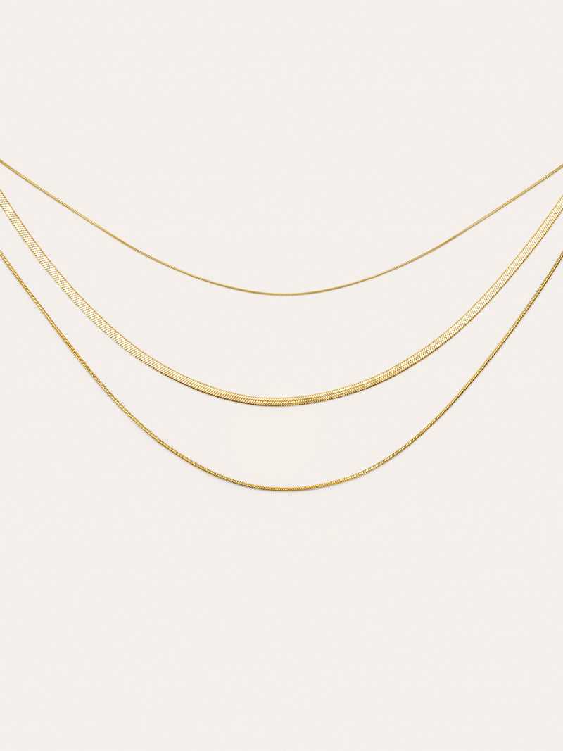 Collar Maat Acero Baño Oro