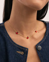 Collar Mariquita Baño Oro