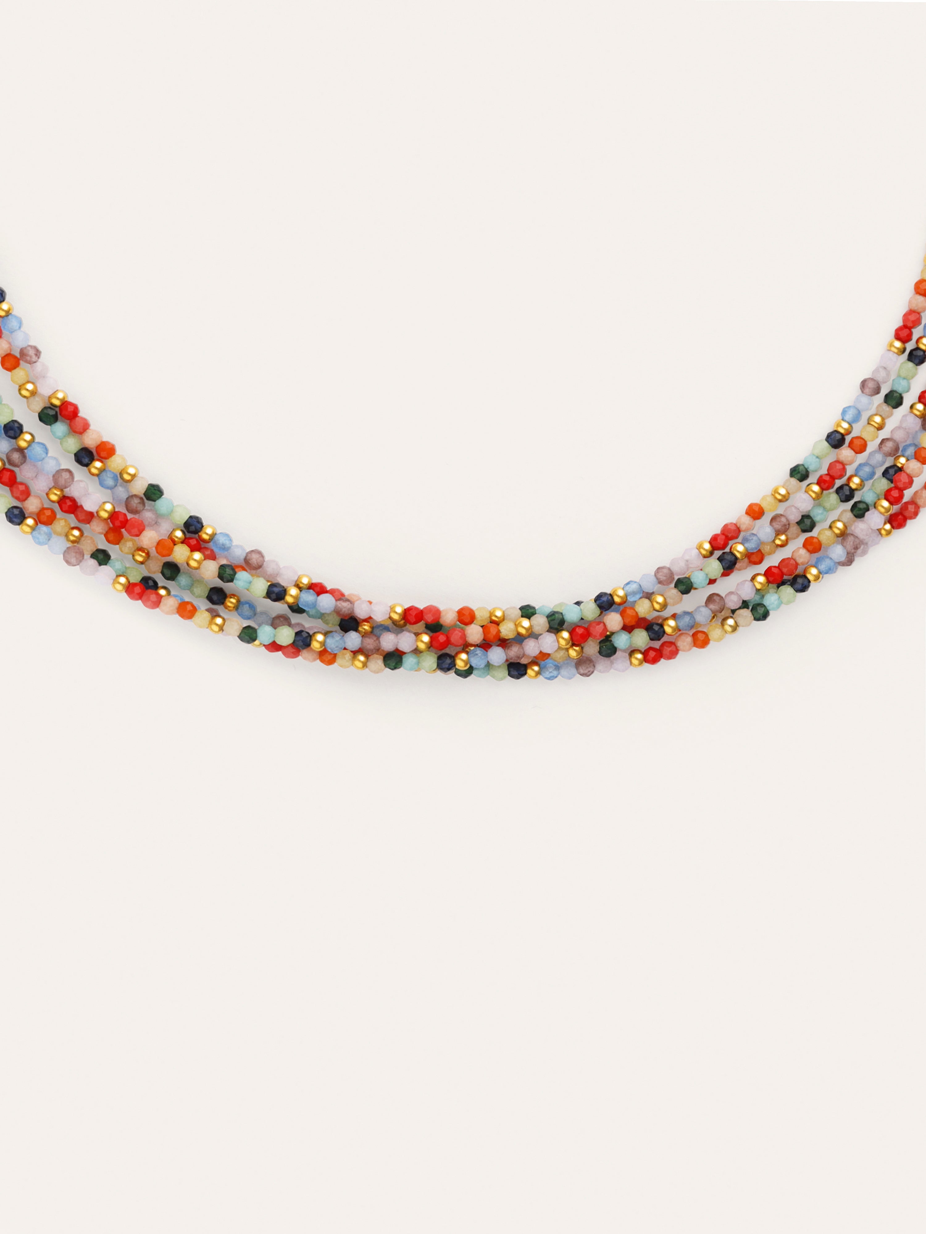Collar Mawi Colors Acero Baño Oro
