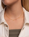 Ketting Mini Spark Drop Verguld met 18kt goud - puesto en modelo