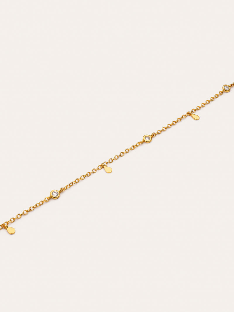 Ketting Mini Spark Drop Verguld met 18kt goud