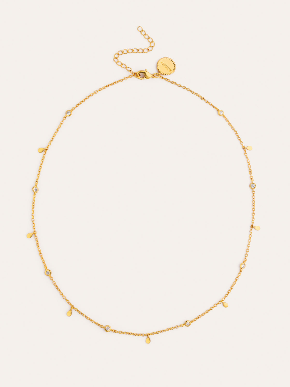 Ketting Mini Spark Drop Verguld met 18kt goud - vista 4