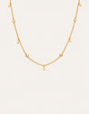 Ketting Mini Spark Drop Verguld met 18kt goud