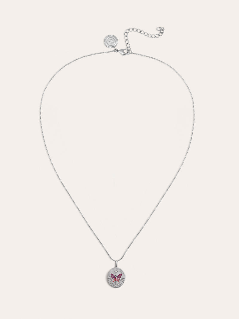 Collar Medallion Butterfly Rose