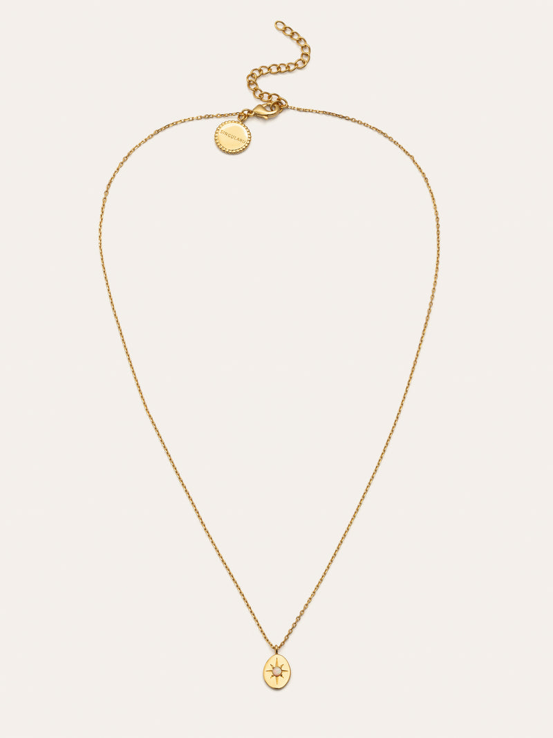 Collar Medallion Polaris Baño Oro