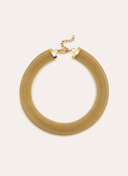 Mesh Chocker Gold Stainless Steel