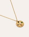 Imagen detalle de Collier Medallion Five Stones Mística Acier Plaqué Or