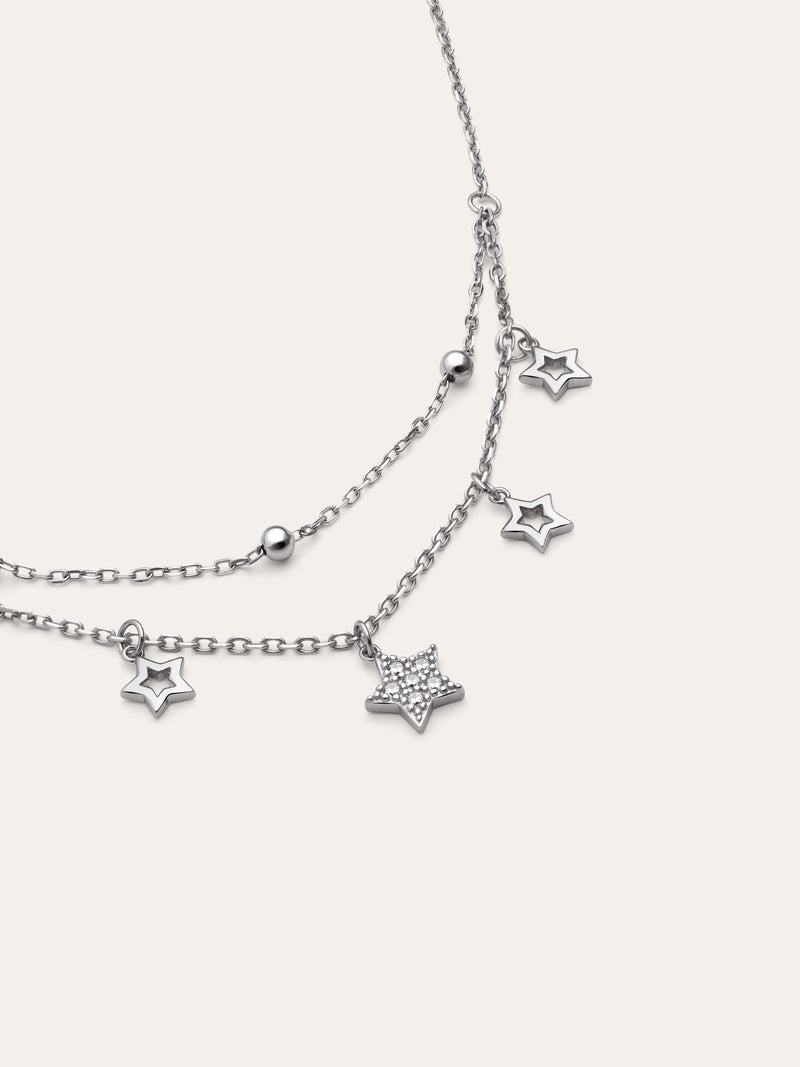 Collar Mil Estrellas Plata