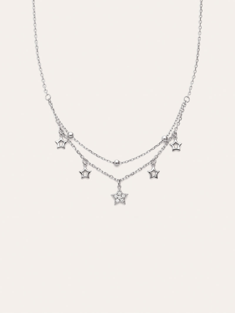 Collar Mil Estrellas Plata