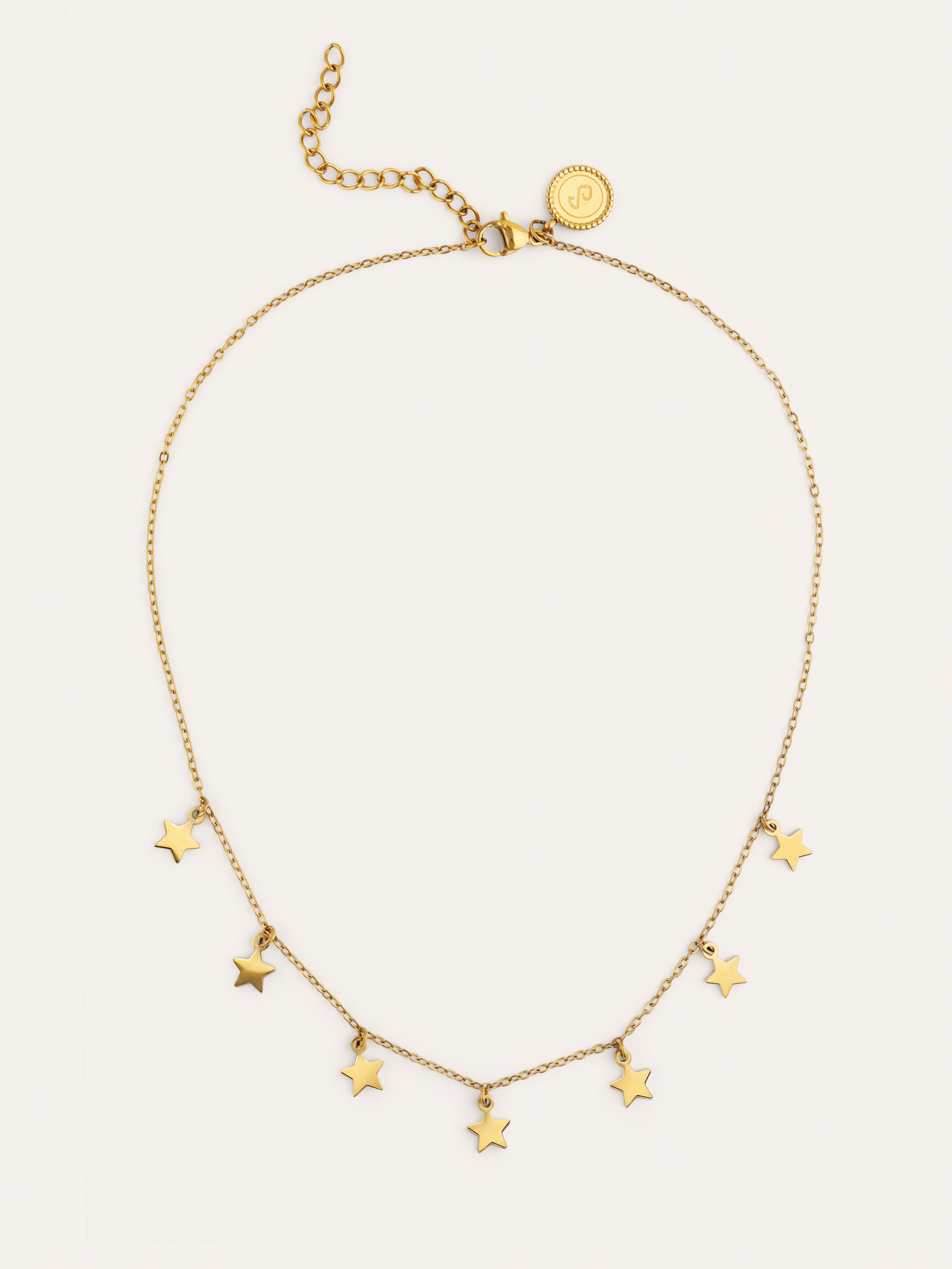 Collar Mini Stars Acero Baño Oro
