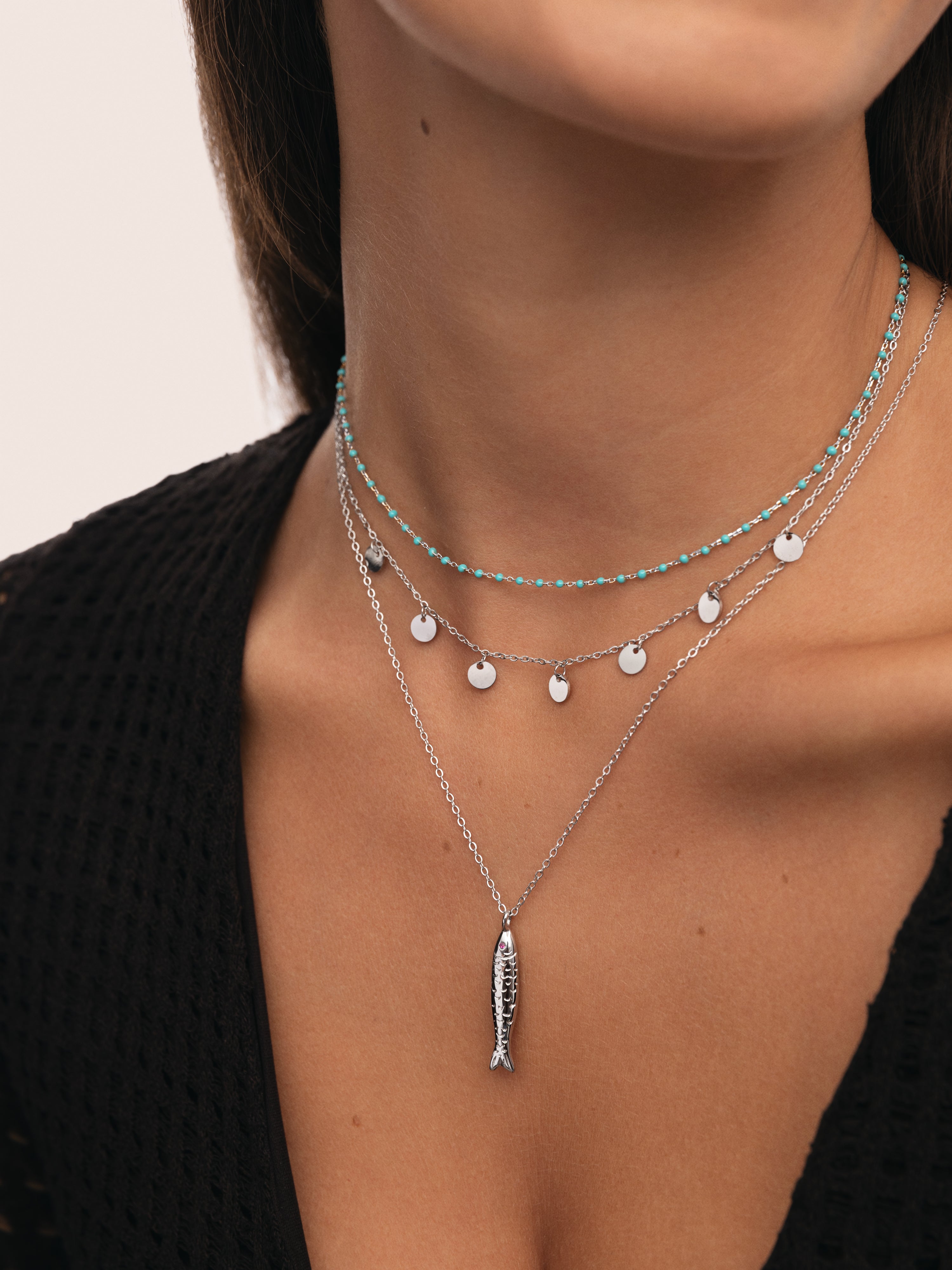 Collar Mini Moons Acero