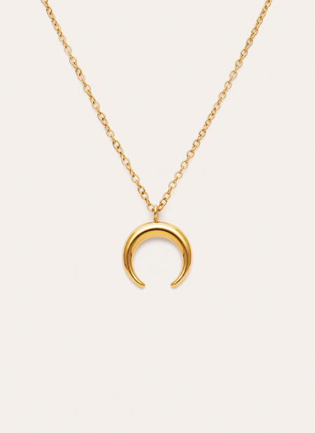 Collier Moonset Acier plaqué or