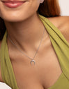 Necklace Moonset Steel - puesto en modelo
