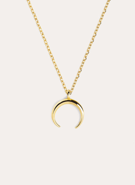 Collar Moonset Plata Baño Oro