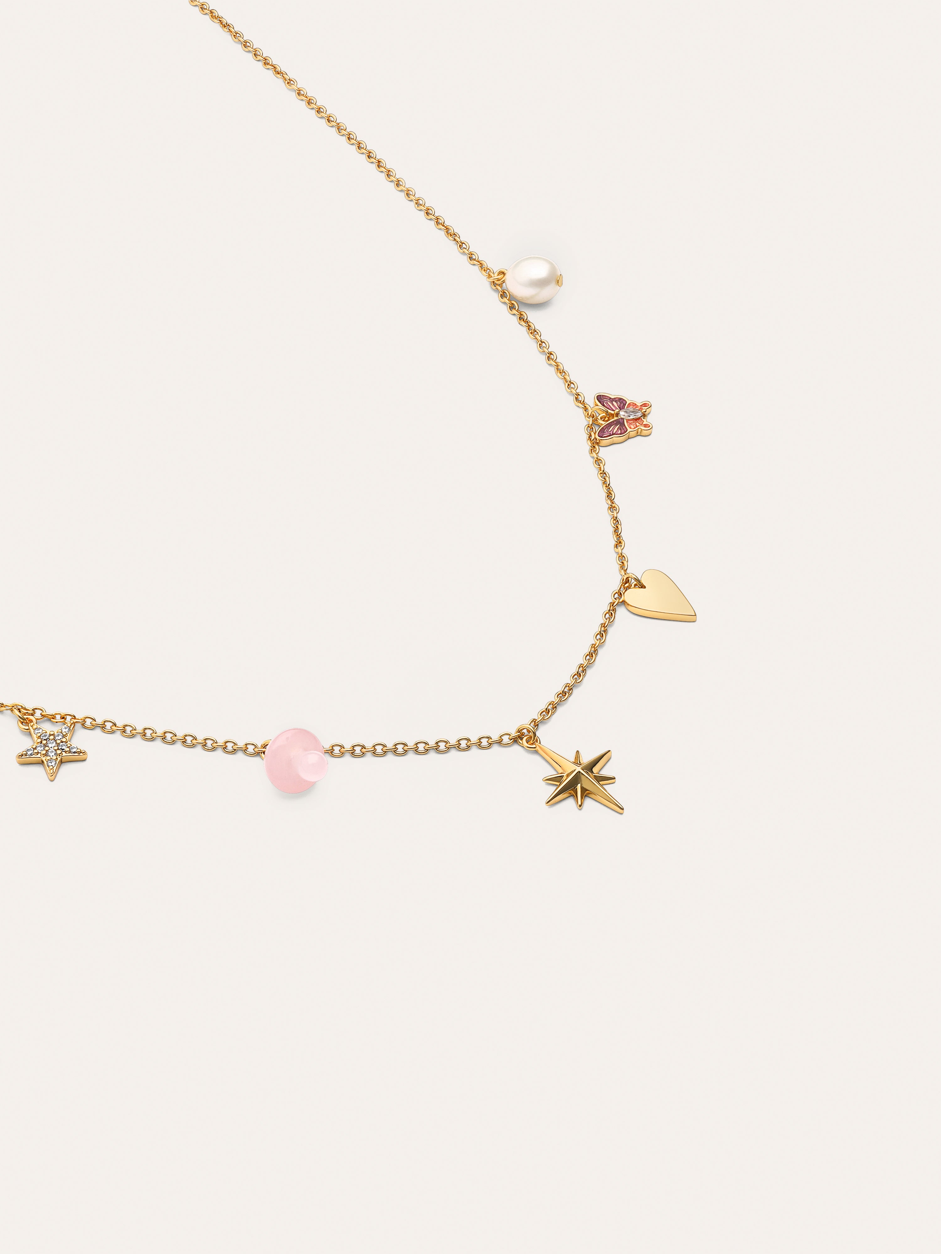 Collar Multicharms Fairy Tale Baño Oro