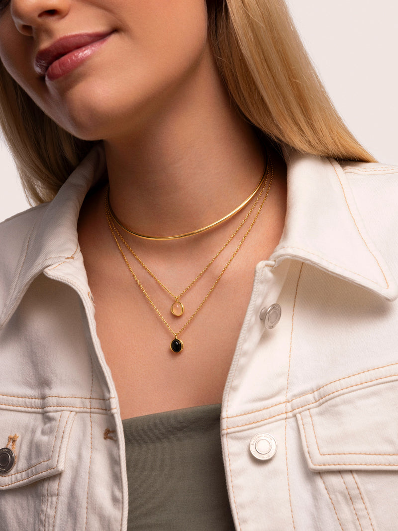 Collana My Onyx Placcato Oro