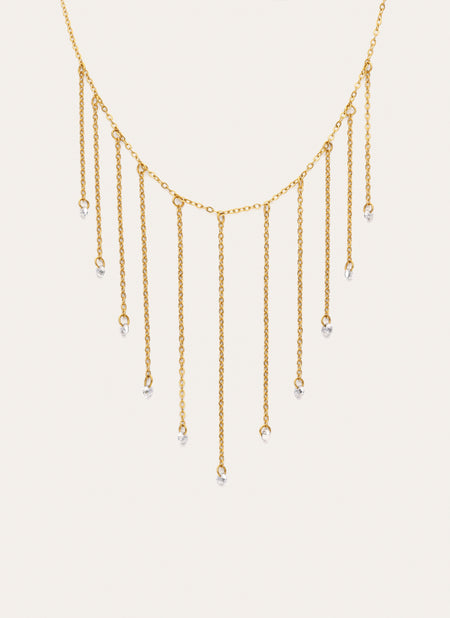 Ketting New Clea Staal Verguld met Goud