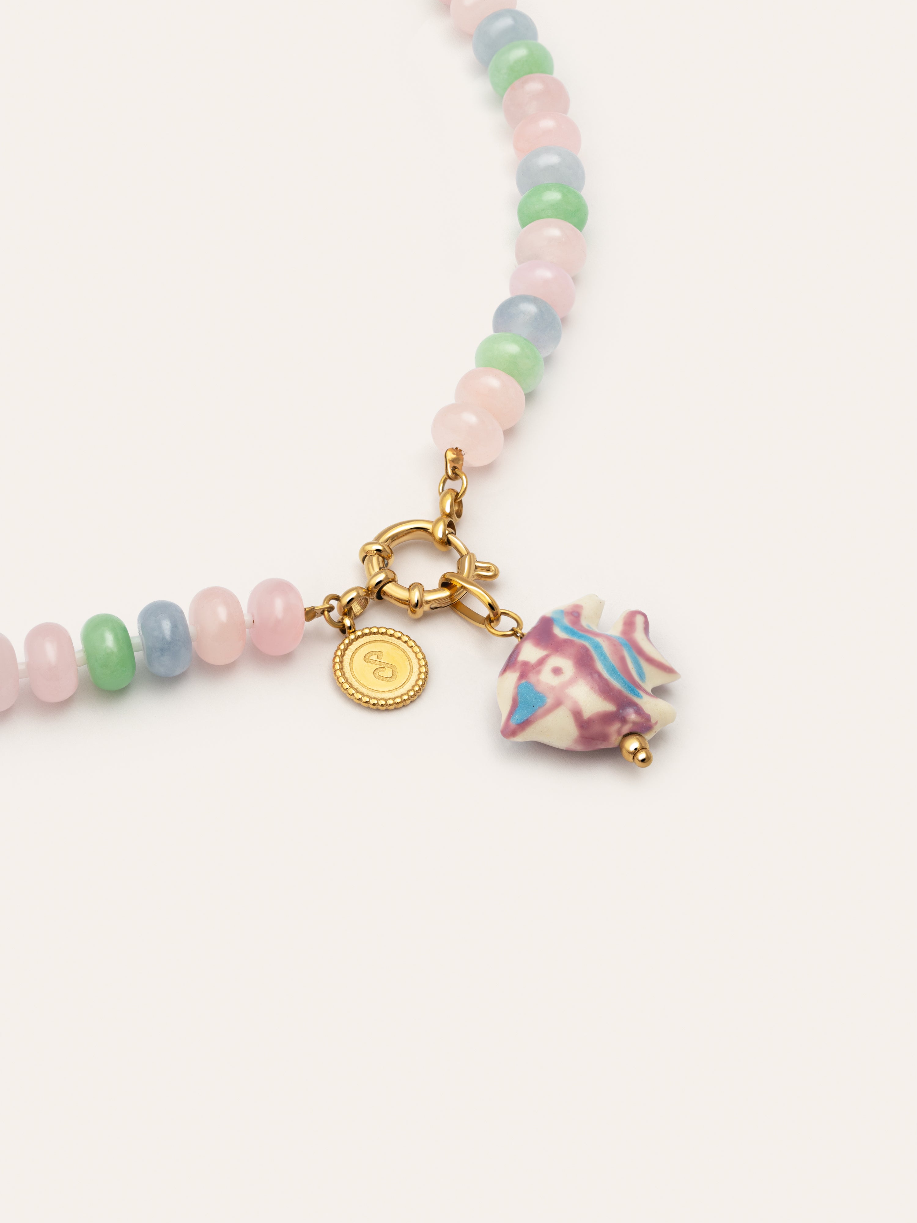 Nemo Stones Stainless Steel Gold Necklace