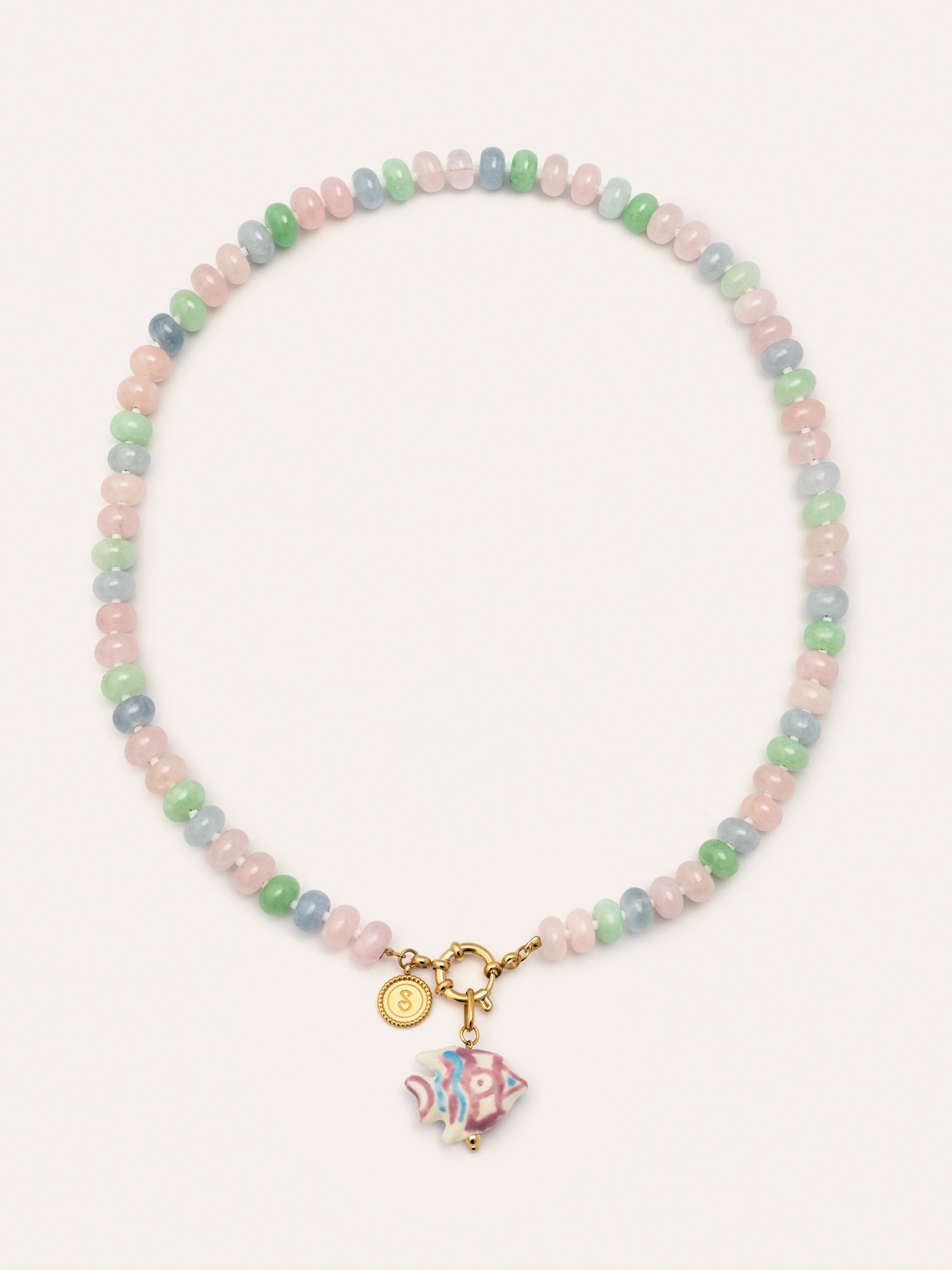 Nemo Stones Stainless Steel Gold Necklace