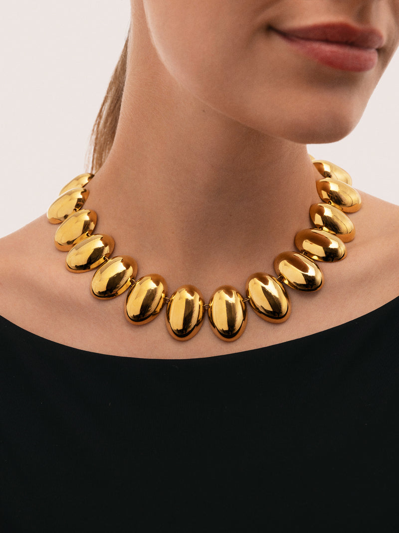 Collar Oceya Acero Baño Oro