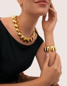 Collar Oceya Acero Baño Oro