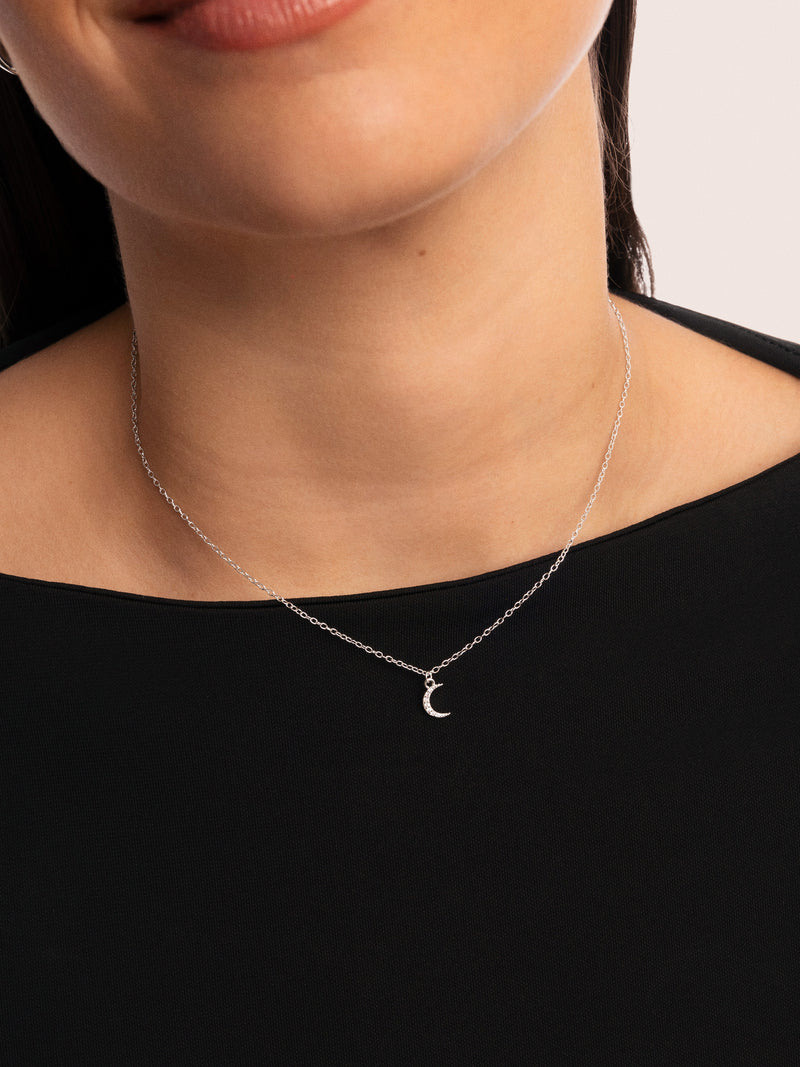 Collana Over the Moon Argento