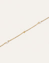 Collar Pearl Dots Acero Baño Oro