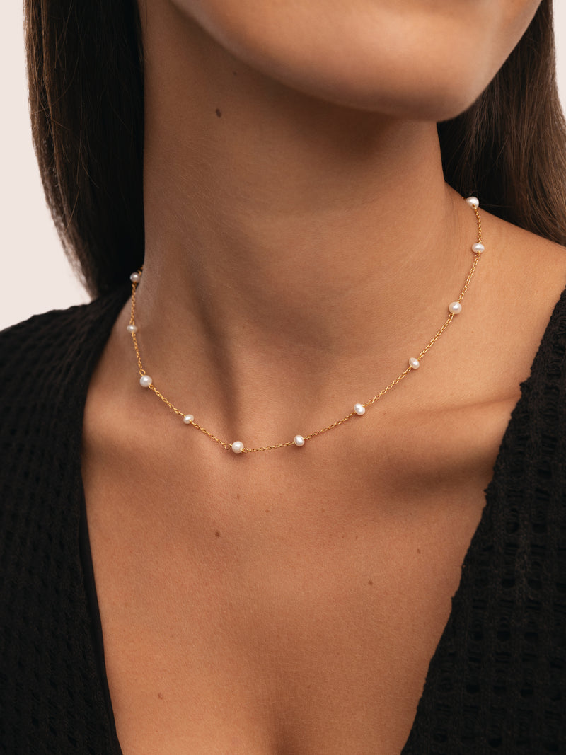 Collier Pearl & Pearls plaqué or